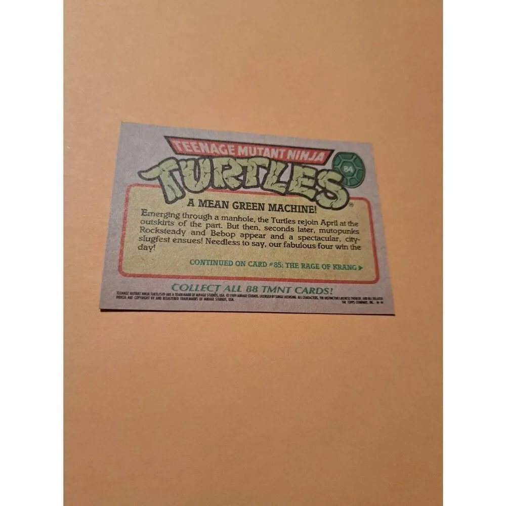 1989 Topps TMNT Trading Card 84 Teenage Mutant Ninja Turtles - Picture 2 of 2